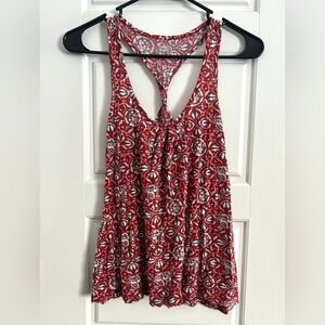 Converse One Star Women's Red Floral Racerback Twist Tank Top
